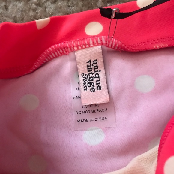 Unique Vintage High Waist Polka Dot Swim Suit - Picture 3 of 5